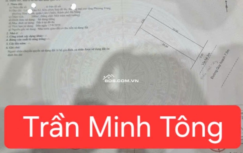 BÁN ĐẤT ĐƯỜNG TRẦN MINH TÔNG - Trục đường toàn biệt thự đẹp